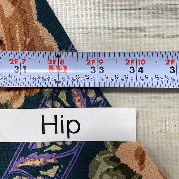 Umgee Dress Floral Cold Shoulder Green Brown Tan Size Small - Picture 5 of 15